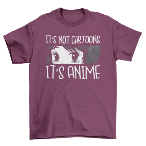 Camiseta "Not Cartoons, Anime" - Senkai Store
