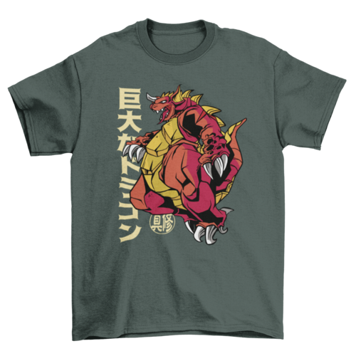 Camiseta Anime - Dragón Monstruo Japonés