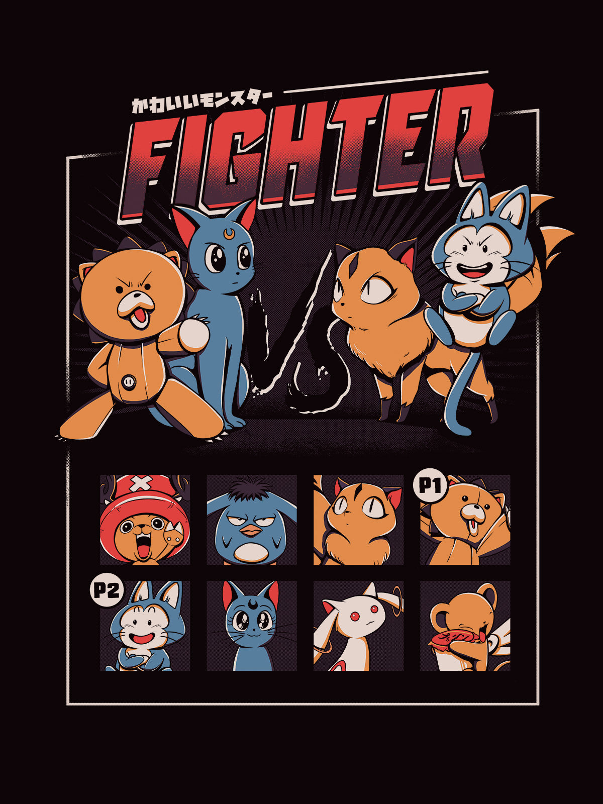 Camiseta Oversized Anime Fight - Senkai Store
