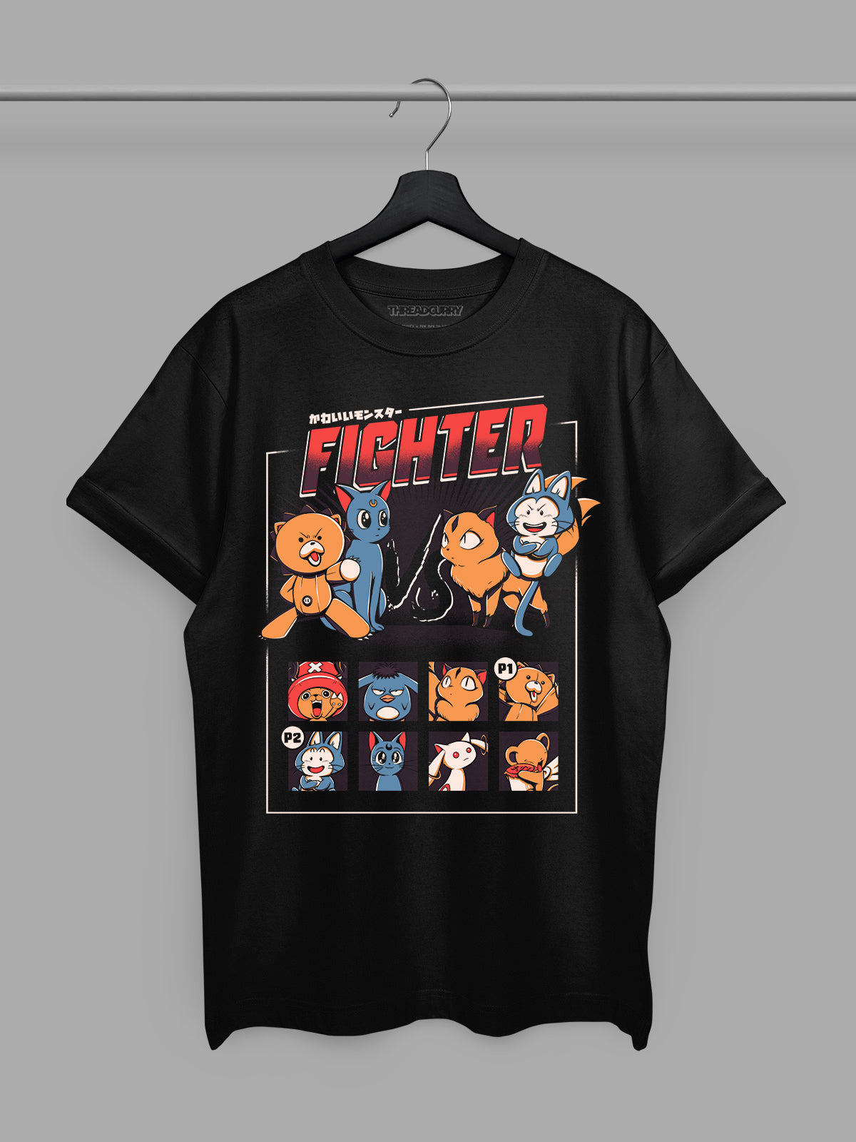 Camiseta Oversized Anime Fight - Senkai Store