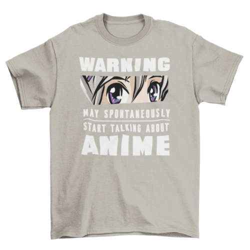 Camiseta Anime Warning - Senkai Store