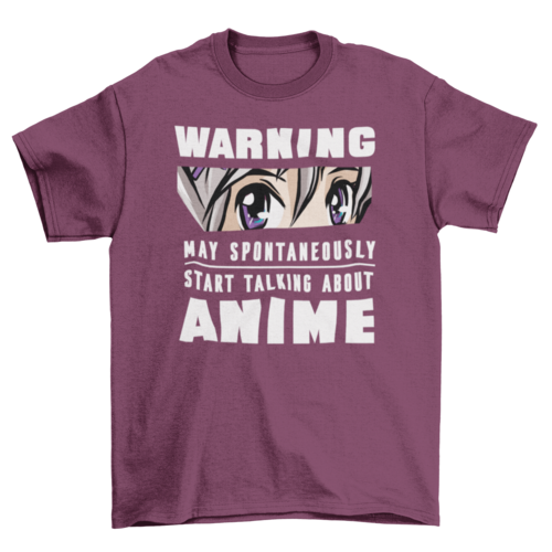 Camiseta Anime Warning - Senkai Store