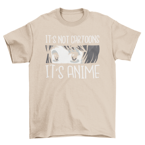 Camiseta "Not Cartoons, Anime" - Senkai Store