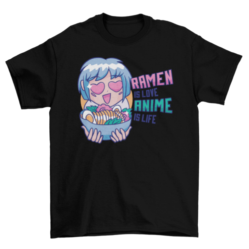 Camiseta Ramen & Anime - Senkai Store