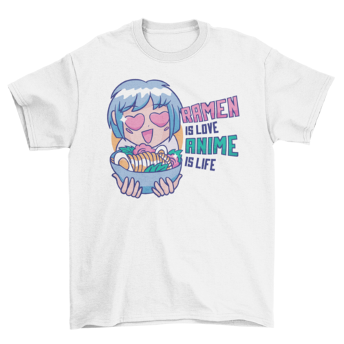Camiseta Ramen & Anime - Senkai Store