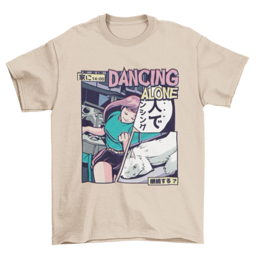 Camiseta Anime Dancing Vaporwave - Senkai Store
