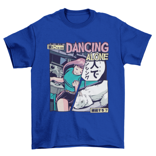 Camiseta Anime Dancing Vaporwave - Senkai Store