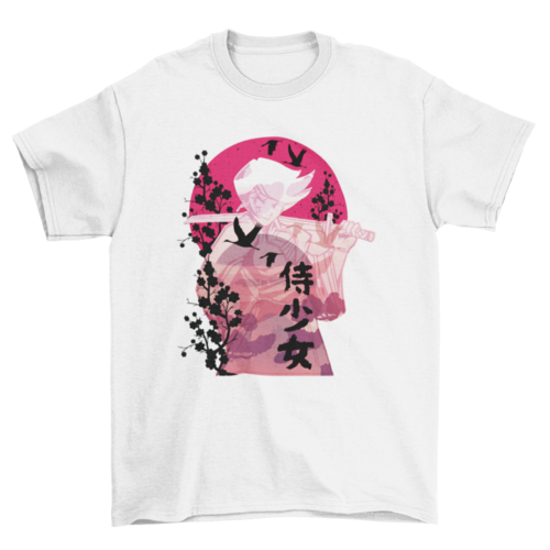 Camiseta Anime - Mujer Samurái