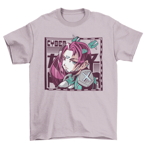 Camiseta Chica Cyber Anime Ciencia Ficción - Senkai Store