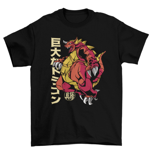 Camiseta Anime - Dragón Monstruo Japonés