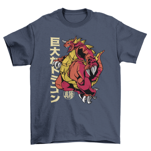 Camiseta Anime - Dragón Monstruo Japonés