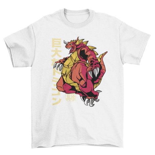 Camiseta Anime - Dragón Monstruo Japonés