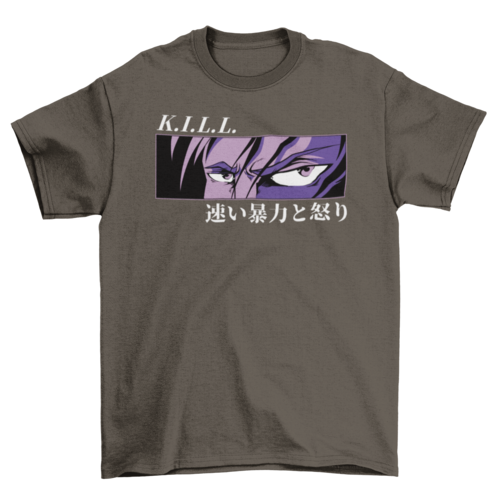 Camiseta Anime - Ojos Furiosos