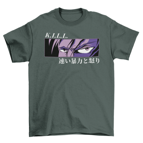 Camiseta Anime - Ojos Furiosos