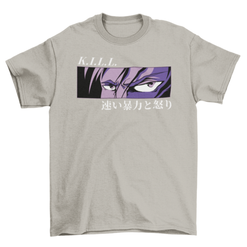Camiseta Anime - Ojos Furiosos