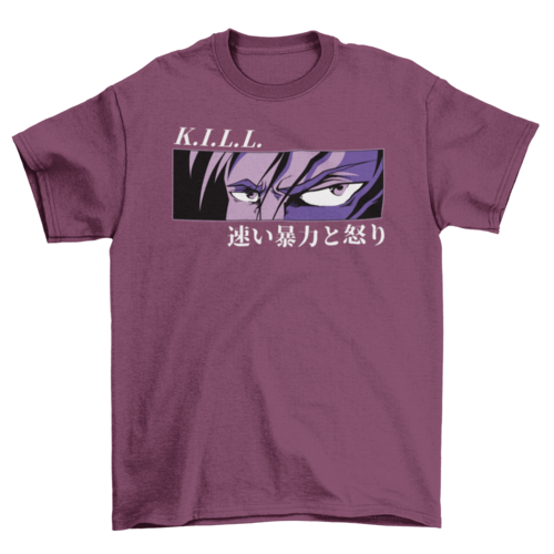 Camiseta Anime - Ojos Furiosos